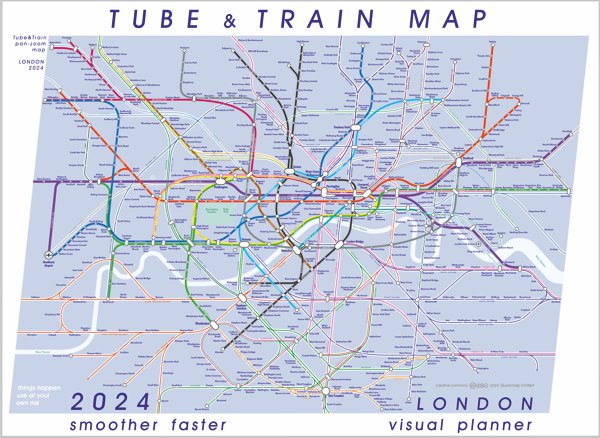 a mini image overview London's Tube plus Rail Map