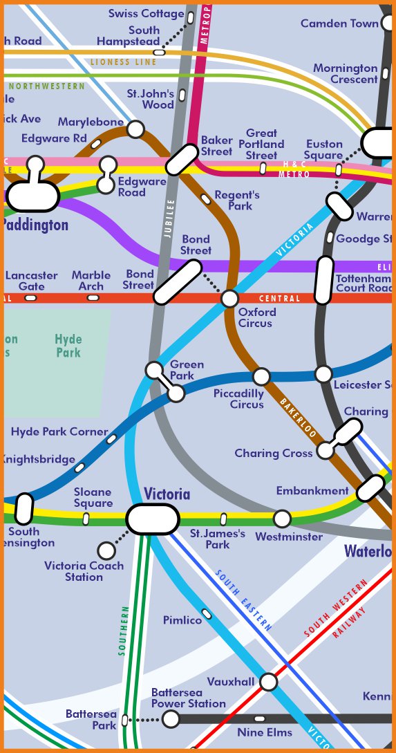 London Metro Map snip
