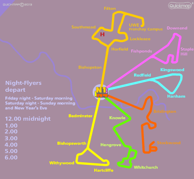 Bristol Night-Flyer buses