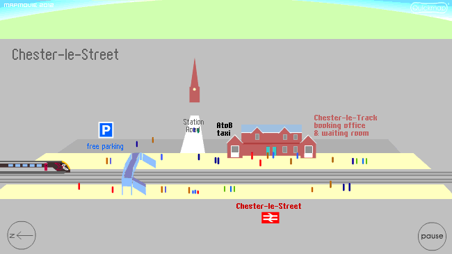 Chester-le-Street station mapmovie for everything interesting in Chester-le-Street town
